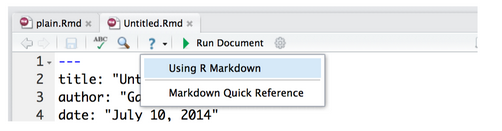 R Markdown in R Studio - basic usage.