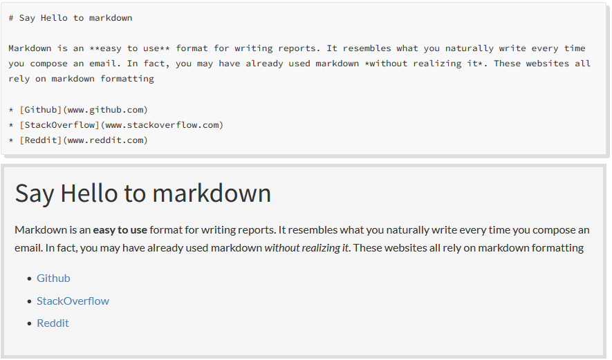 R Markdown for text formatting.