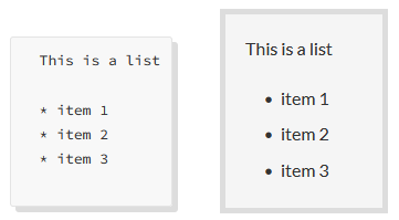 R Markdown lists formatting.